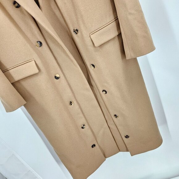 Rokh Coat $2200 Brown Wool Long Line Button Details Pockets Convertible Maxi 38 - Picture 3 of 11